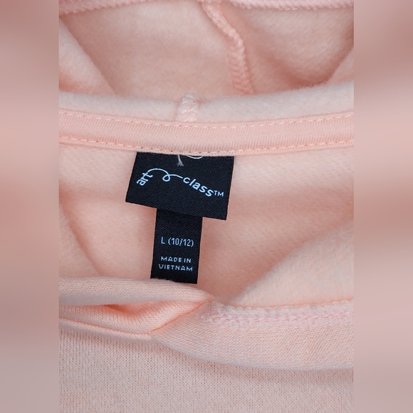 2 /$15  NEW Art Class Popover Cropped Hoodie Size L  10 - 12 Peach Sorbet NWT - Picture 6 of 13